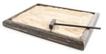 Zen Garten antik schwarz aus Holz 19 x 26 cm
